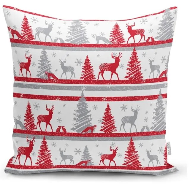 Red Christmas 4 db karácsonyi párnahuzat és asztali futó szett - Minimalist Cushion Covers