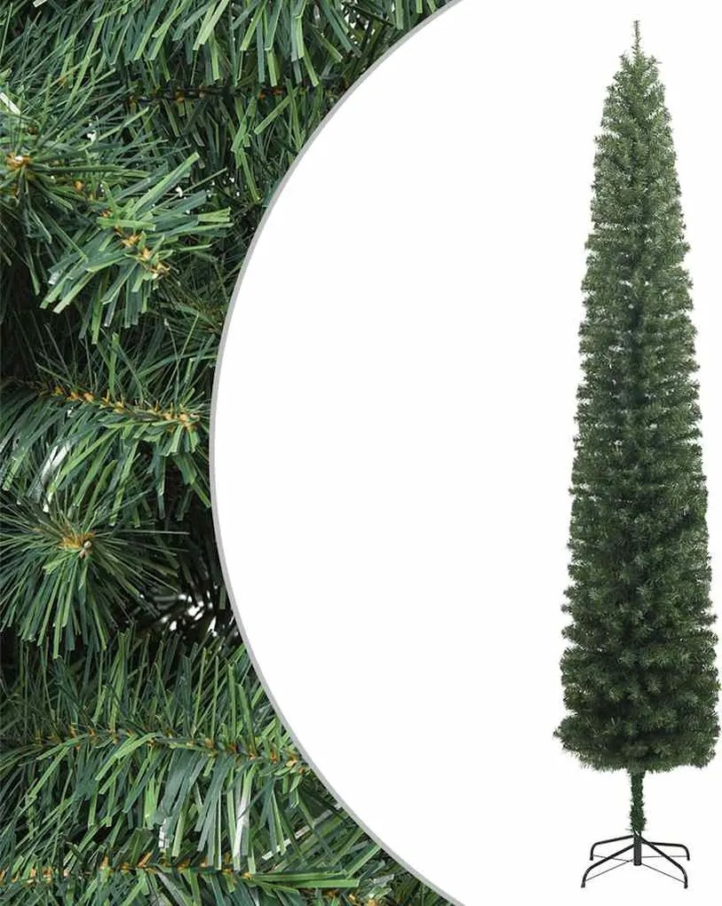 vidaXL vékony PVC műkarácsonyfa állvánnyal 270 cm