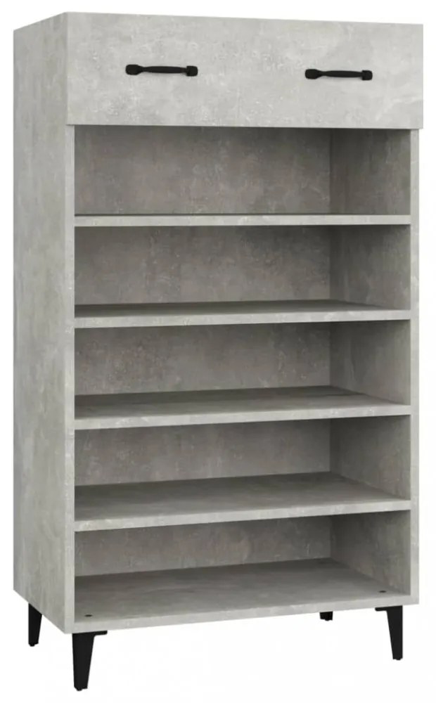 vidaXL betonszürke szerelt fa cipőszekrény 60 x 35 x 105 cm