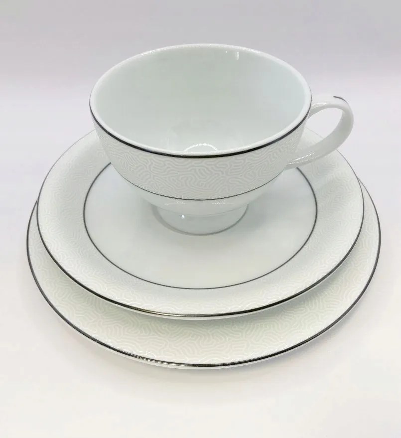 6 Személyes Teáscsésze Emily Black Platin Bogucice