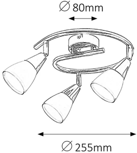 Rabalux 6769 - Spotlámpa NICOLETTE 3xE14/40W/230V