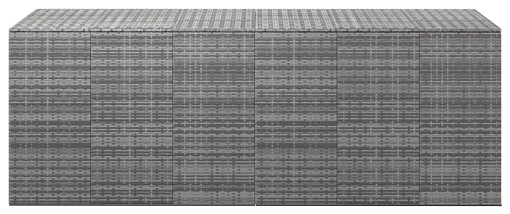 vidaXL szürke polyrattan kerti párnatartó doboz 291 x 100,5 x 104 cm