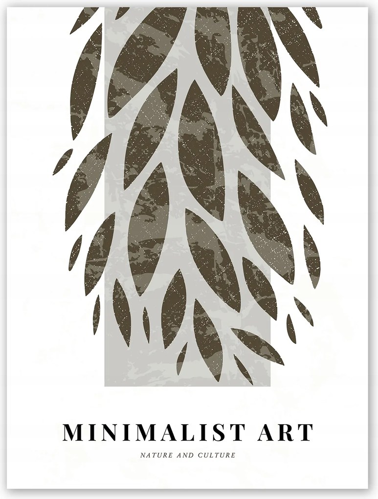 Boho absztrakt levelek Poszter A2 59,4x42cm #T44