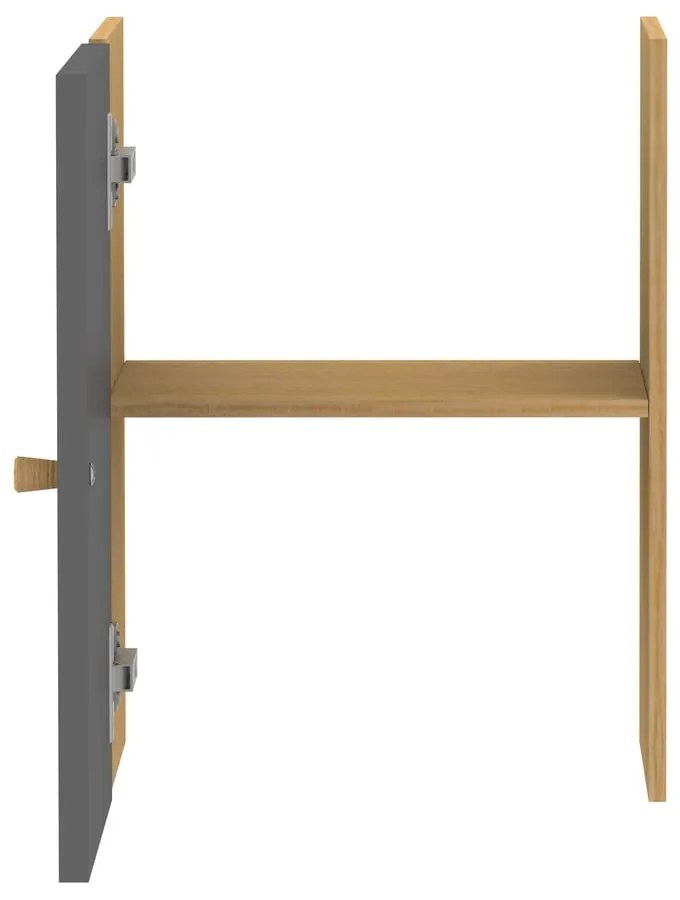 Sötétszürke ajtós modul 33x43 cm Z Cube - Tenzo