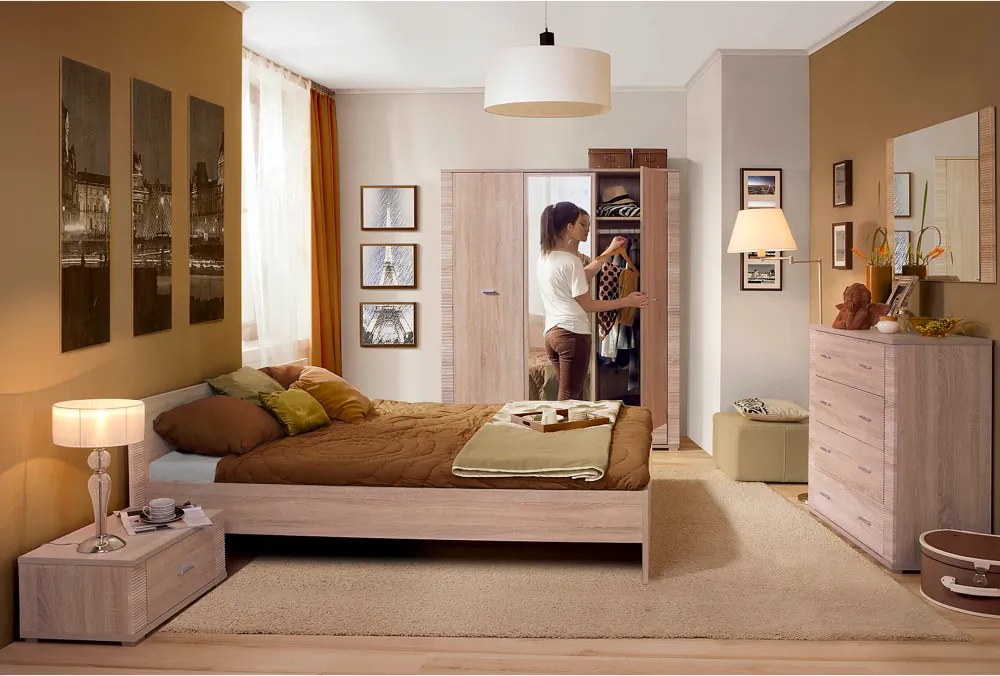 Tükrös szekrény typ 2, sonoma tölgy, GRAND