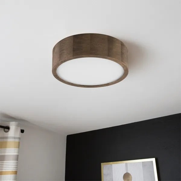 BRILAGI - LED mennyezeti lámpa CARVALHO 1xE27/15W/230V tölgy dió átm. 27 cm