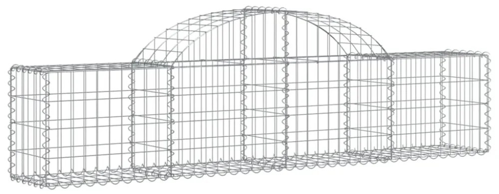 vidaXL 9 db íves horganyzott vas gabion kosár 200x30x40/60 cm