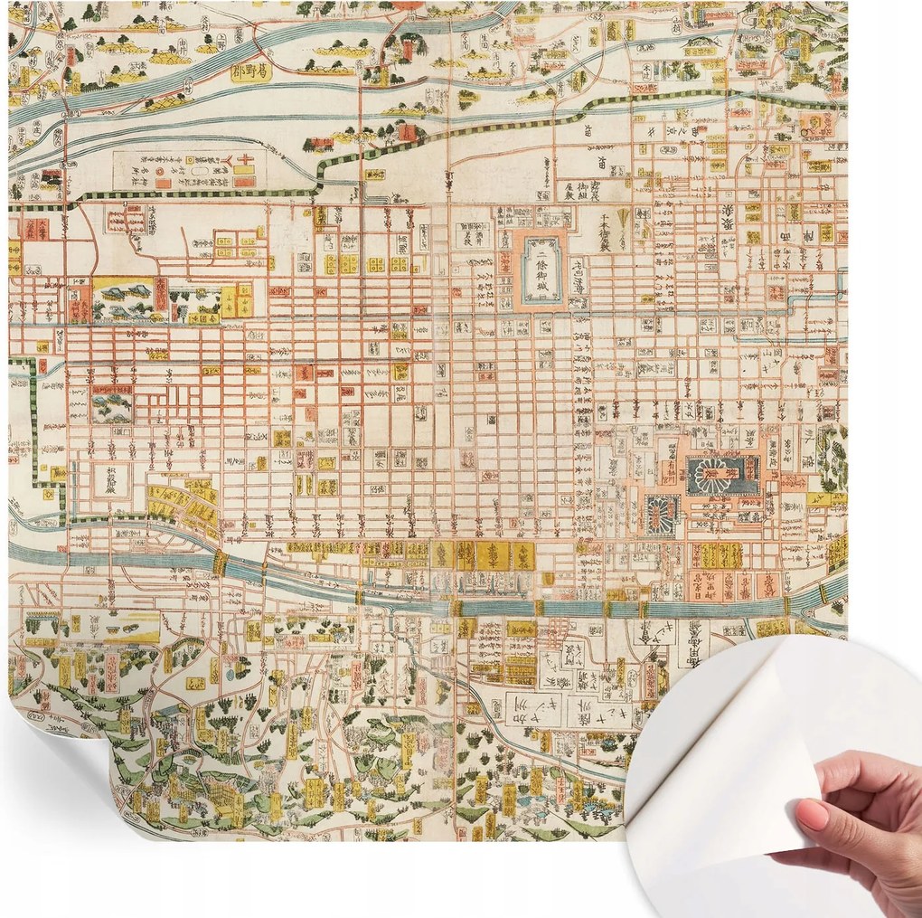 Design fali fotótapéta öntapadós antik térkép 250x250 cm