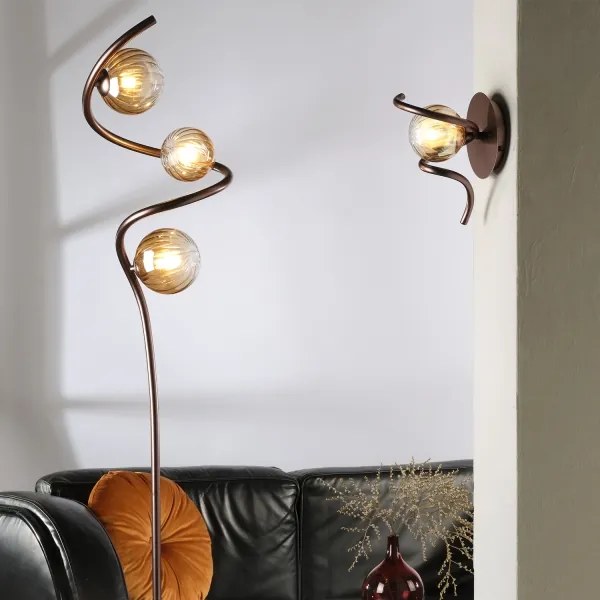 ONLI - Állólámpa FRIDA 3xG9/10W/230V réz