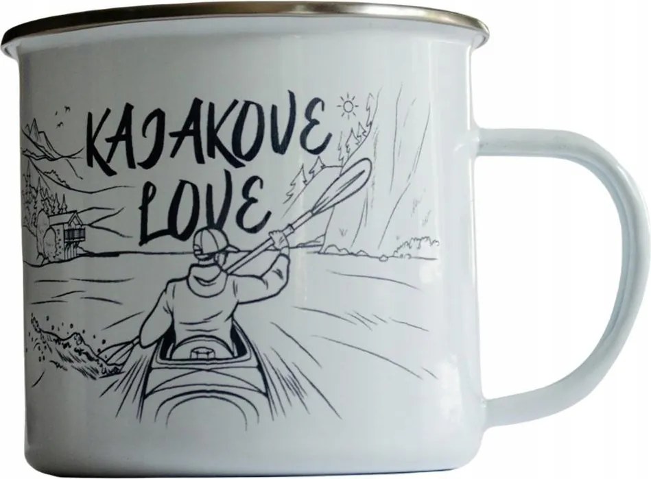 Ajándék Dekorációs Bögre Zománcozott Kerámia Kajak-kenu Love Bögre Könnyű