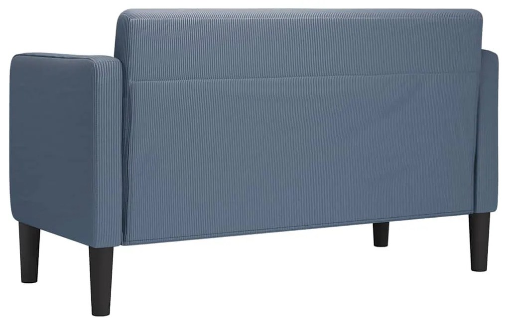 kék kordbársony szövet loveseat kanapé 109 cm