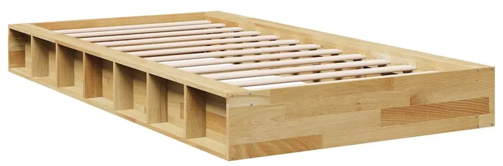 ágykeret matrac nélkül 90x200 cm tömör fa tölgyfa