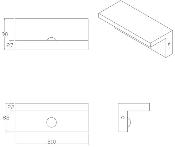 LED Kültéri fali lámpa érzékelővel TESA LED/10W/230V IP54 fekete