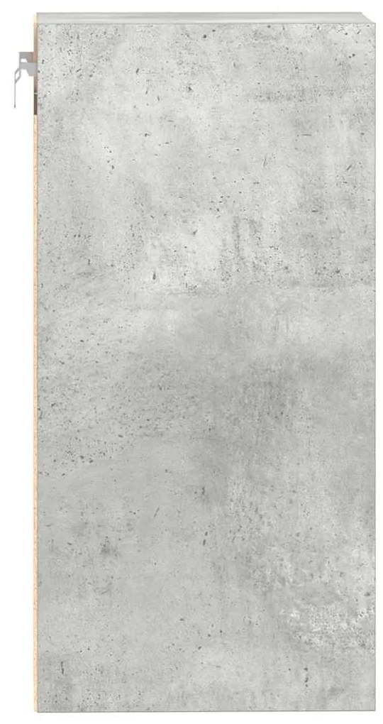 betonszürke szerelt fa függő szekrény 40x29,5x60 cm