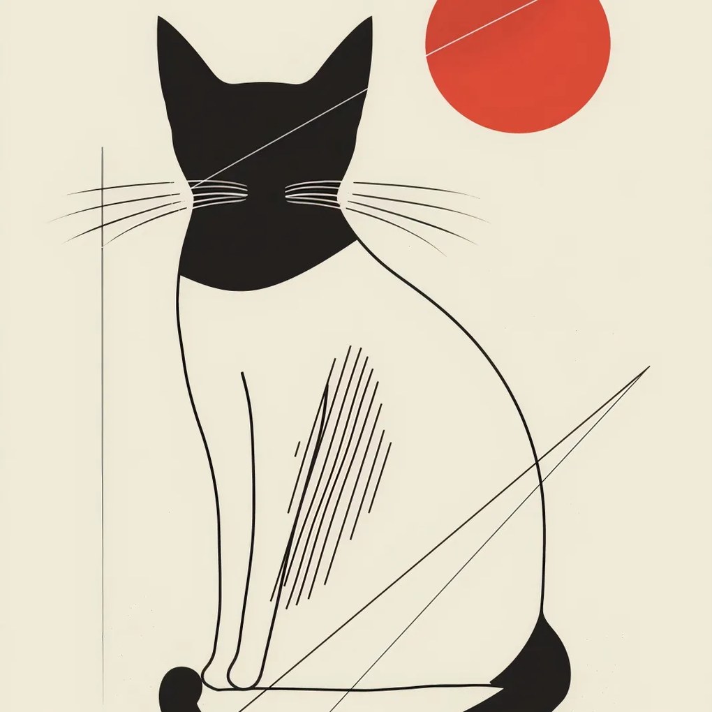 Poszter 70x70cm Vörös kör