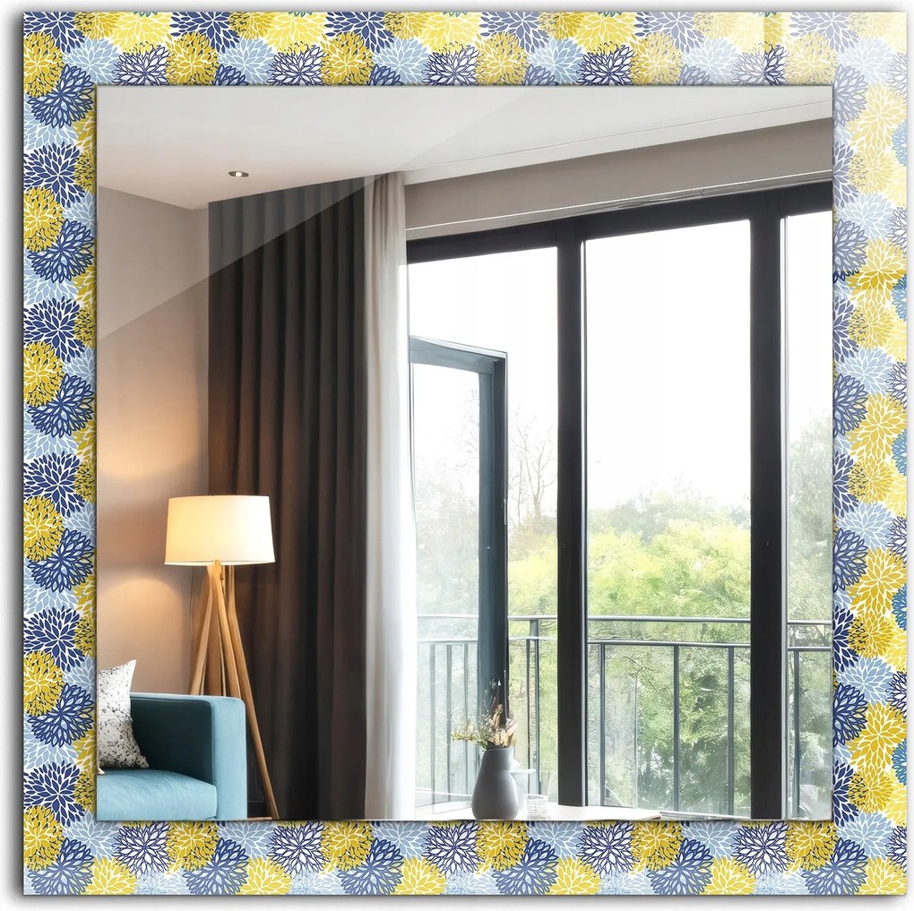 Fürdőszoba tükör hálószoba nappali nyomott mintával Színes virágmintás 60x60