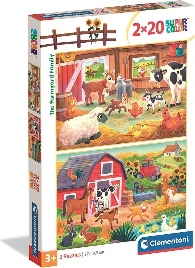 Farm Family 2x20 db-os puzzle Clementoni