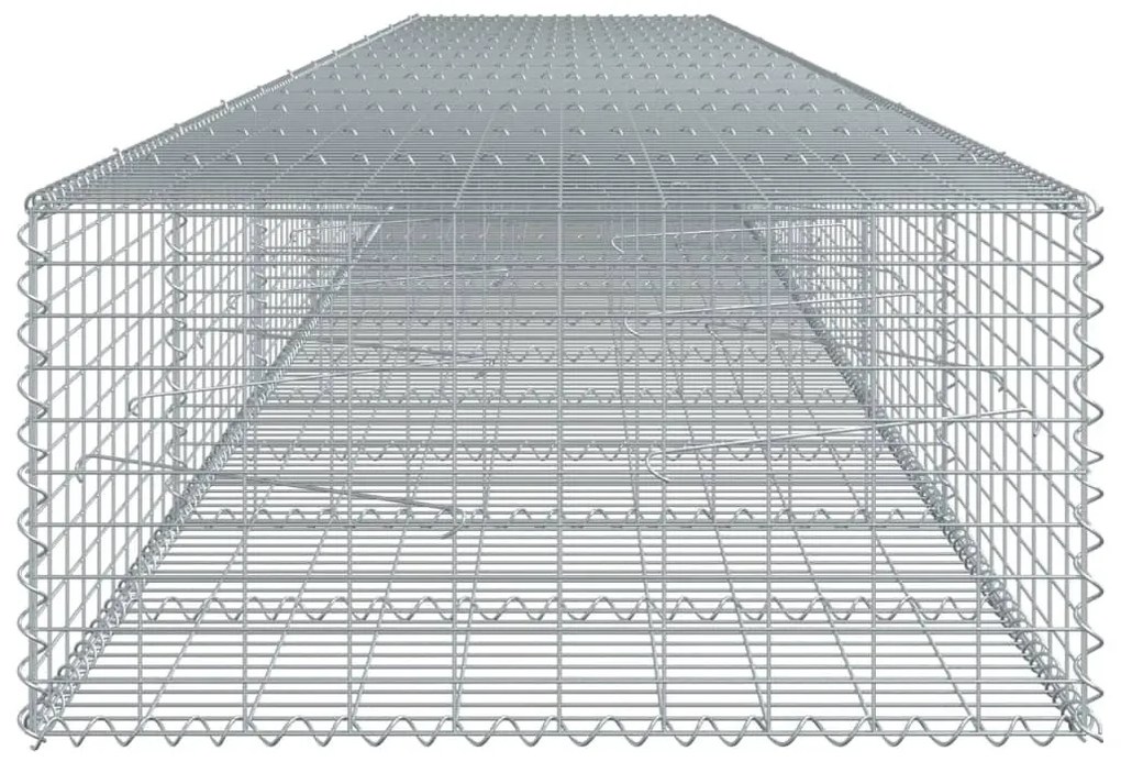 horganyzott vas gabion kosár fedéllel 700 x 100 x 50 cm