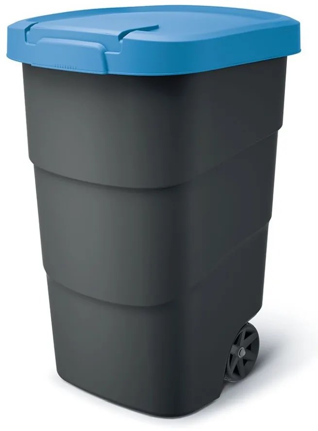 Prosperplast Wheeler 95 l szemetes kuka antracit kék fedéllel