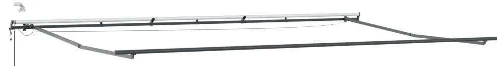 Automatikus Behúzható Napellenző LED-del Piros 600x300 cm