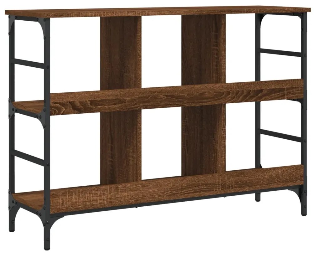 barna tölgyszínű szerelt fa tálalószekrény 102 x 32 x 73,5 cm