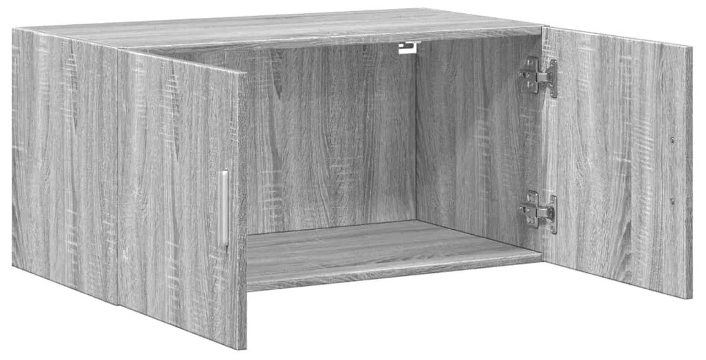 szürke sonoma színű szerelt fa faliszekrény 80 x 42,5 x 40 cm