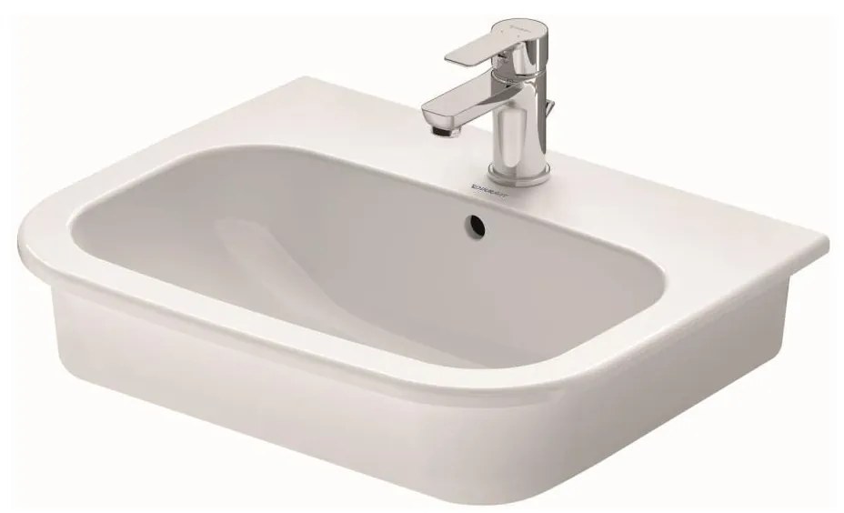 Duravit 337540000 - Beépíthető mosdó D-CODE 54,5x43,5 cm kerámia/fényes fehér