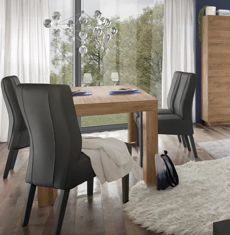 RIMINI asztal, 137 - 185 x 90 cm, laminált Mercure tölgy