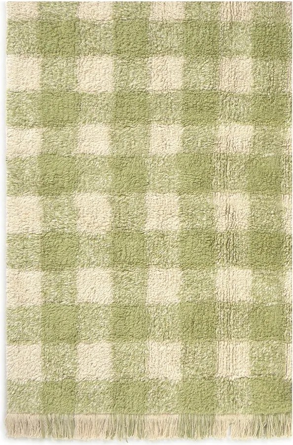 Zöld mosható-kézi szövésű pamut gyerek szőnyeg 90x120 cm Vichy – Lorena Canals
