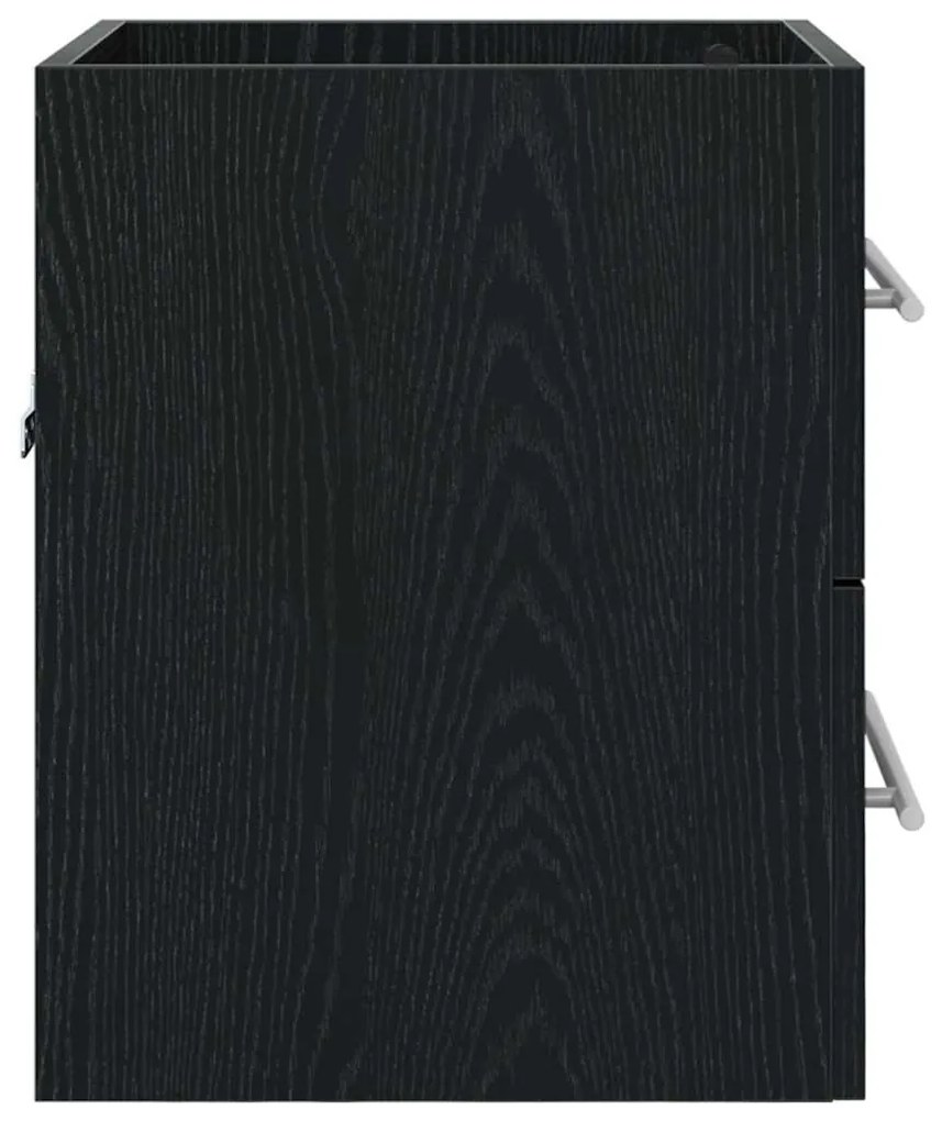 vidaXL Mosdókagyló szekrény Fekete tölgy 38,5 x 41 x 48 cm Faanyag