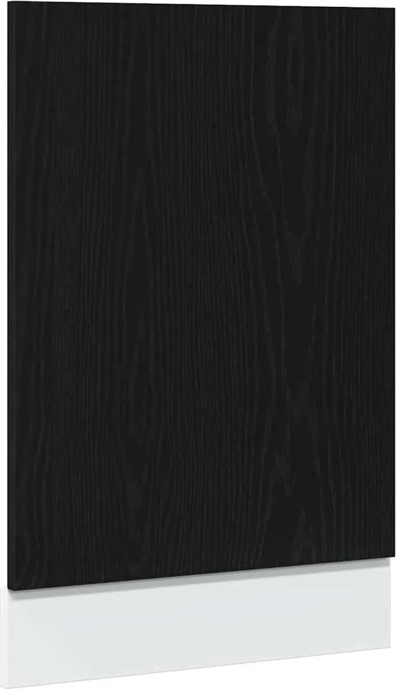 vidaXL “Lyon” fekete tölgy szerelt fa mosogatógép panel 45x1,5x67 cm