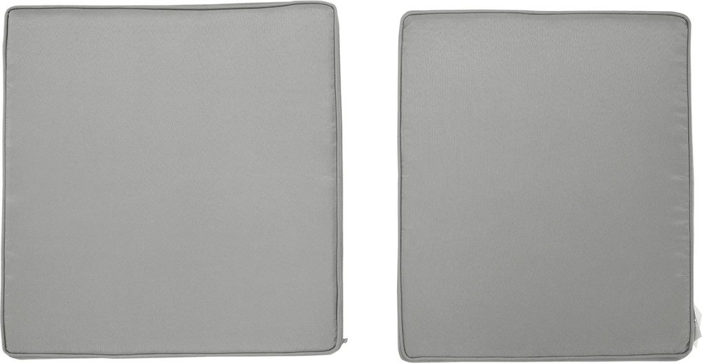 Outsunny 2 darabos ülőpárna készlet, levehető ülőpárnák, magas komfort, párnázott habpárnák, poliészter anyag világosszürke | Aosom