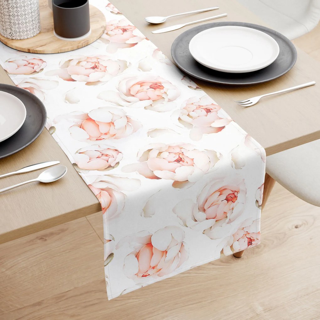 Goldea pamut asztali futó deluxe - illatos bazsarózsa 35x120 cm