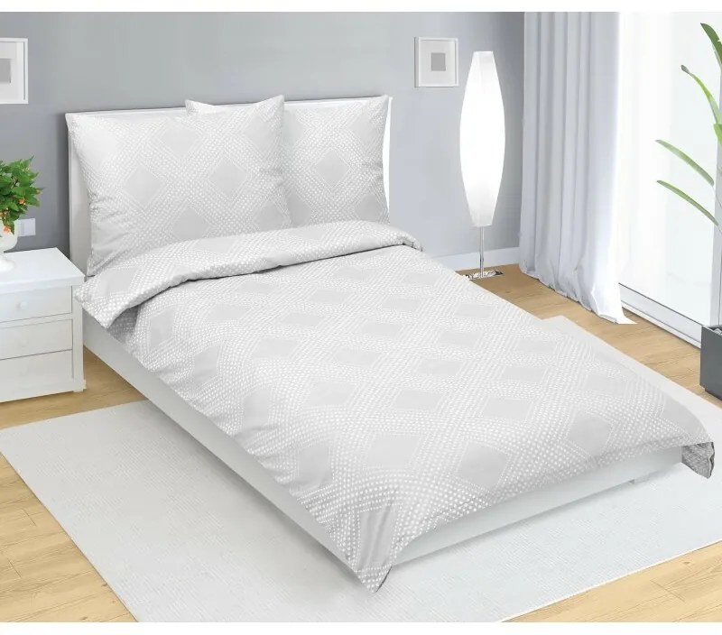 Bellatex Satin ágynemű Linie fehér , 140 x 220 cm,70 x 90 cm, 70 x 220 cm, 140 x 220 cm, 70 x 90 cm