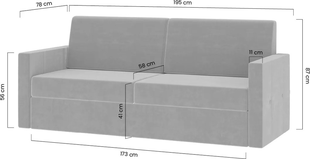 Elegantia kanapé félmagas ágyhoz 160 cm - krém Ado 1601 Halva szövet
