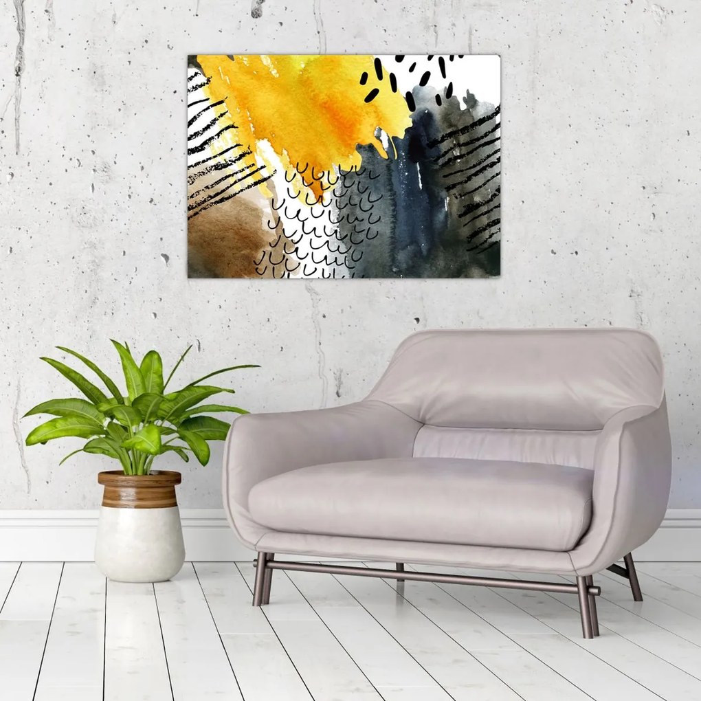 Kép - Absztrakt akvarell (70x50 cm)