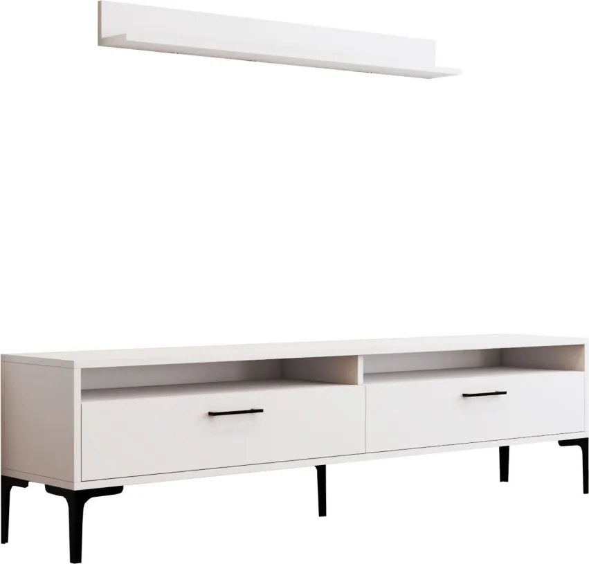 Istanbul TV-állvány, fehér, 180 cm – TR845HCT3102