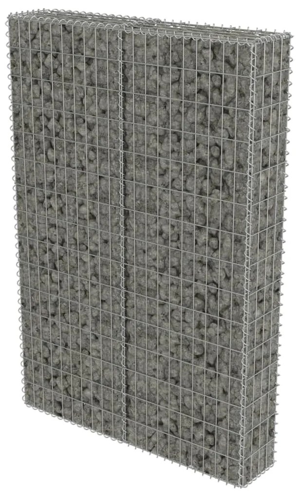 vidaXL horganyzott acél gabion fal fedéllel 100 x 20 x 150 cm