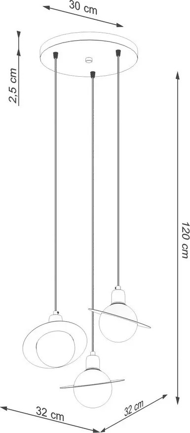Fehér gyerek lámpa üveg búrával Mab – Sollux