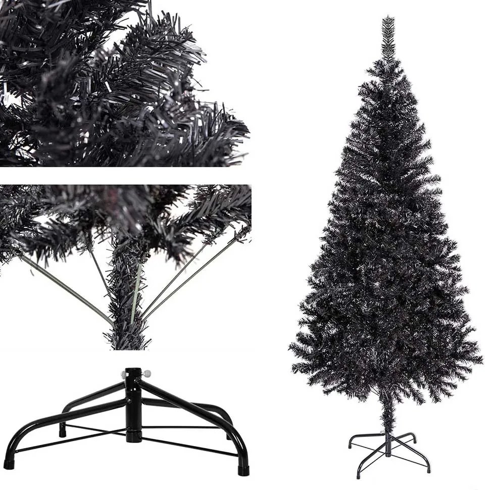 Fekete műfenyő, 120cm 230ág