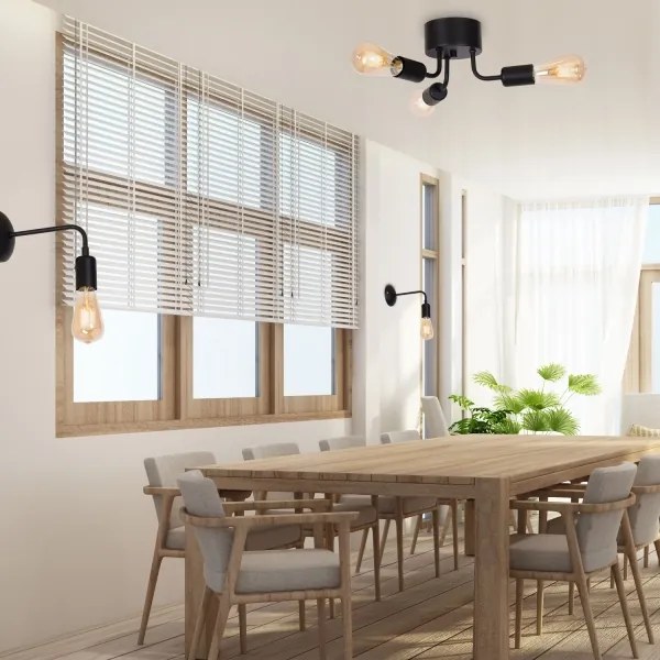 Csillár BRENDA 3xE27/60W/230V fekete