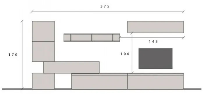 Infinity 2.0 8 elemes szett bézs / Cadiz tölgy / szürkésbarna