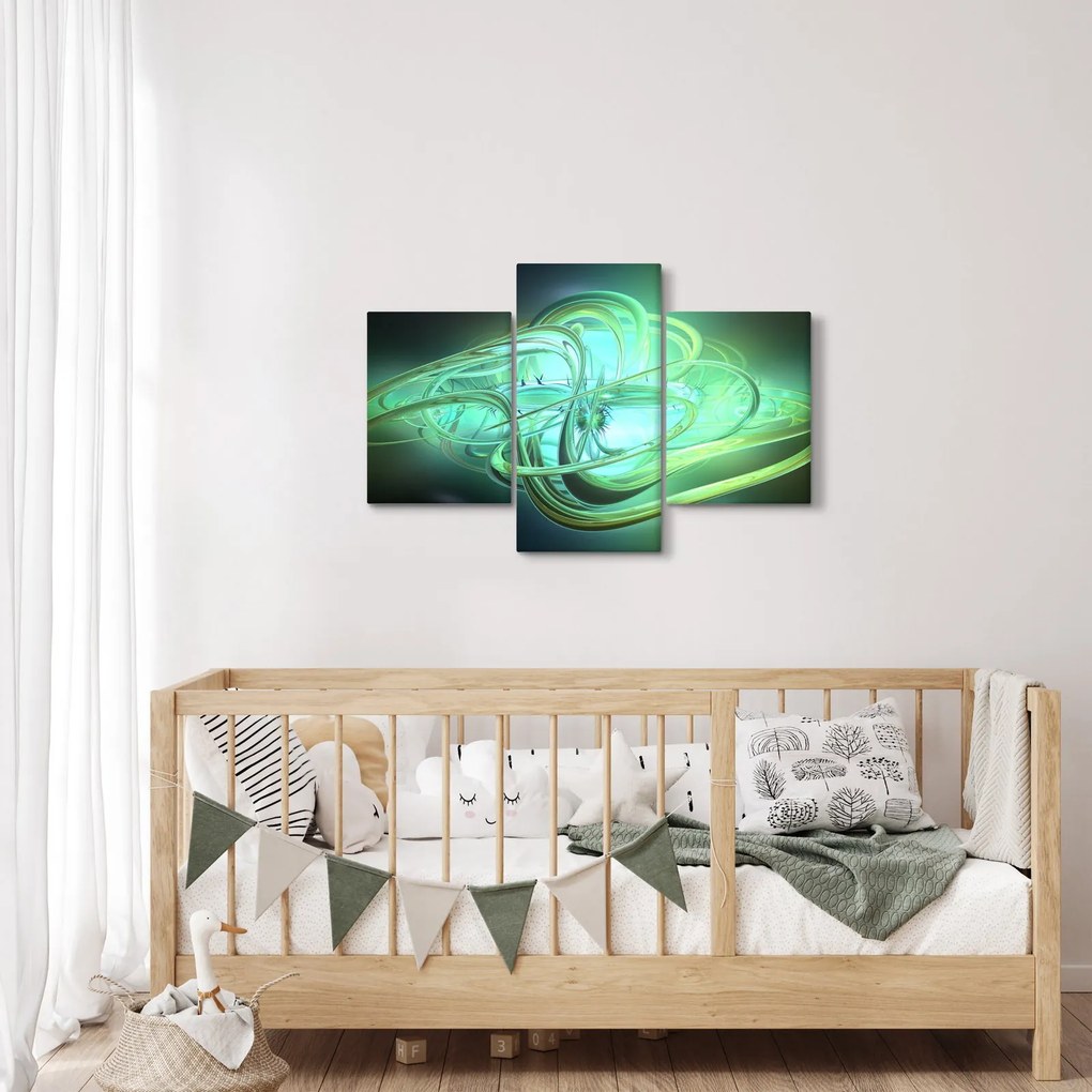 Zöld absztrakció kép (90x60 cm)