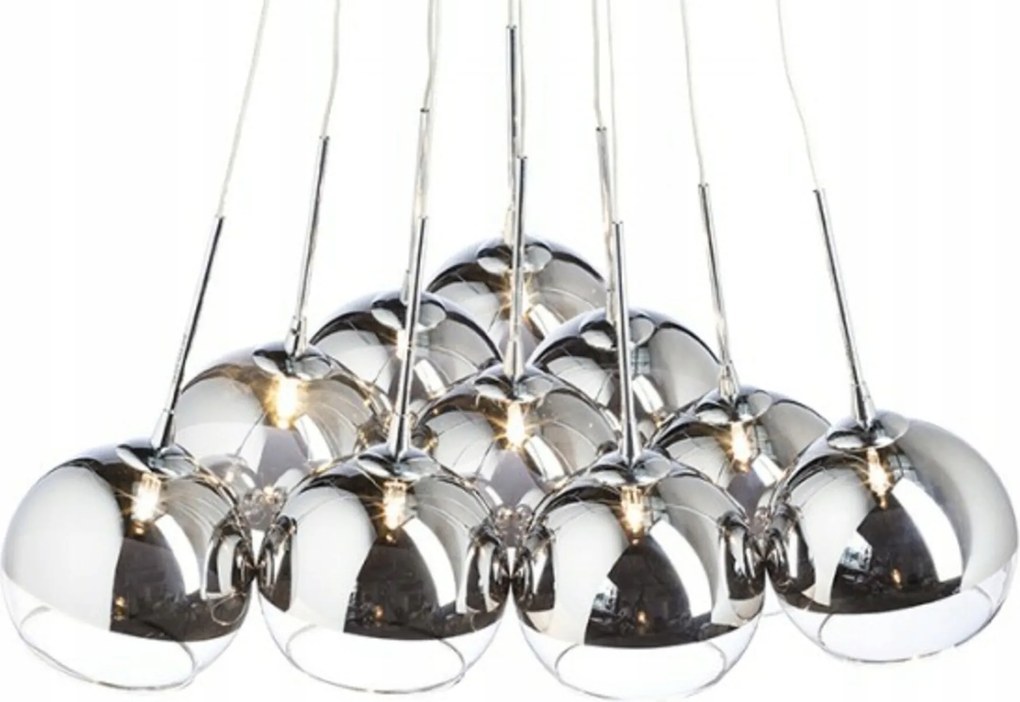 Rendl Astral függeszték 10x20W G4, króm/átlátszó üveg, változtatható fényerejű