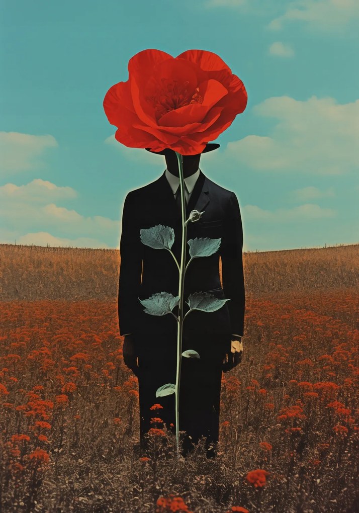 Poszter 70x100cm Megfigyelő a pipacs mögül