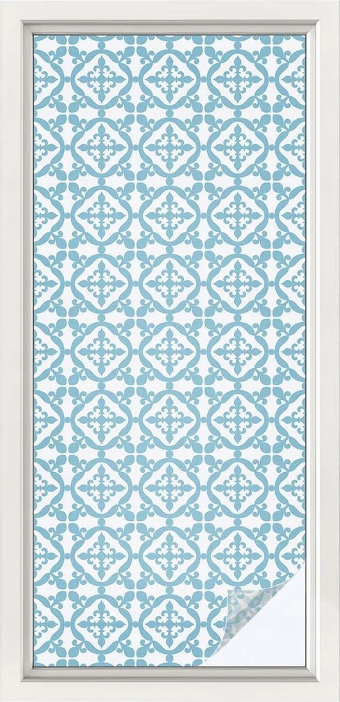 Ablakfólia öntapadós Adatvédelem Kék díszek 50x116