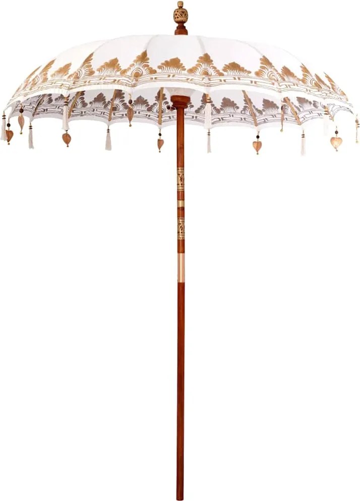 vidaXL Balinéz Napernyő Krém 185 x 185 x 260 cm Pamut