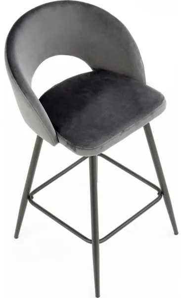 Bárszék 89x49 cm szürke/fekete