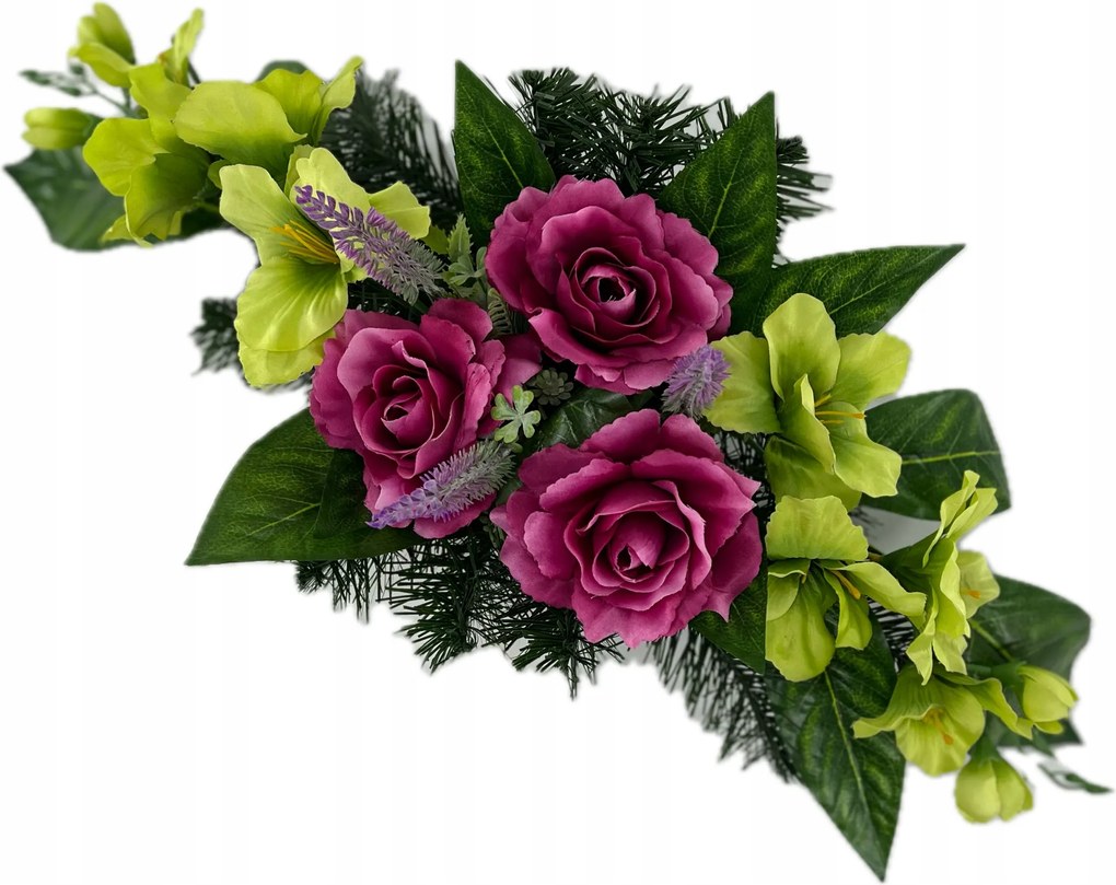 Kötés Nád Kompozíció Sír Temető Mesterséges Virágok