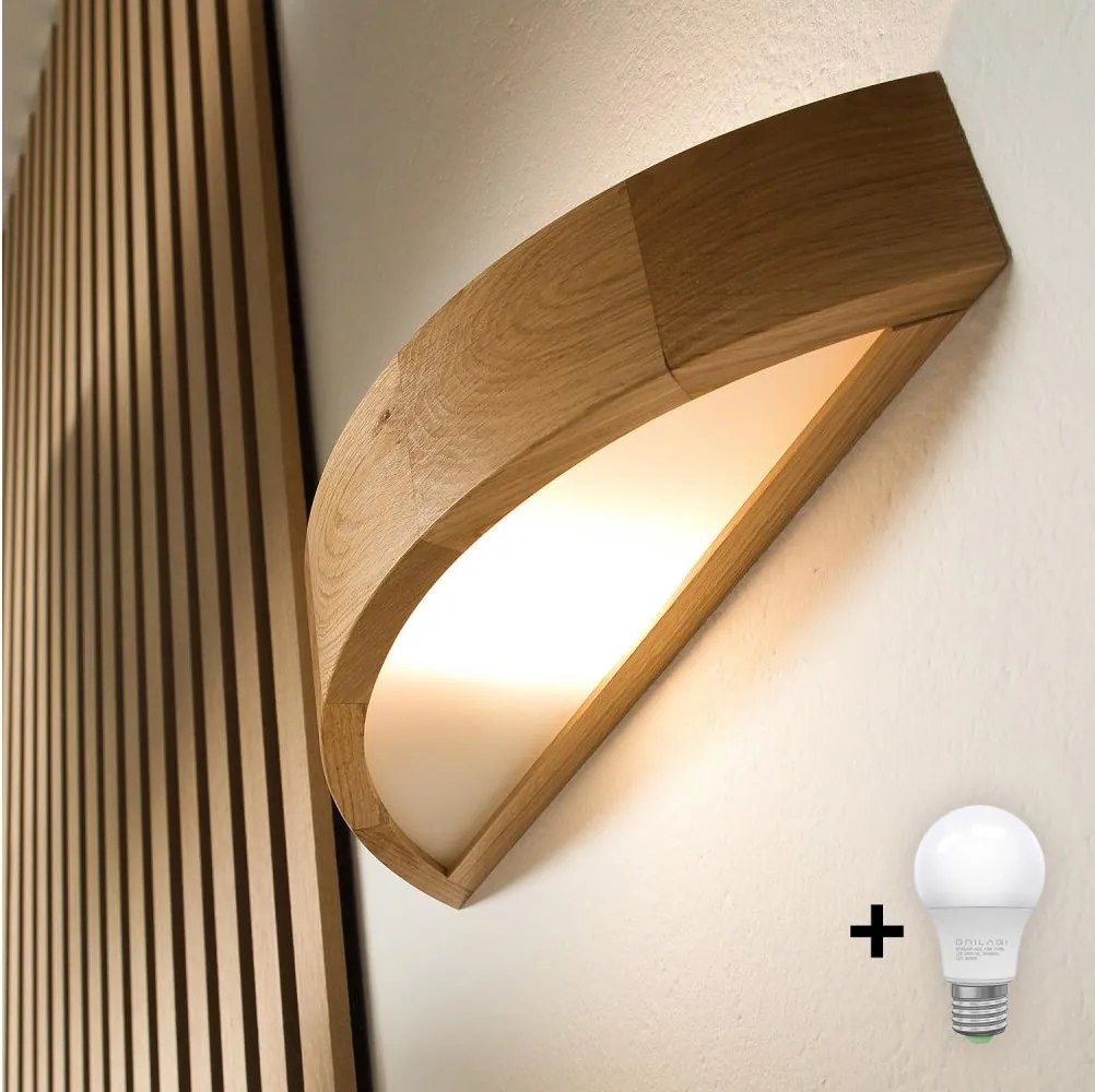 Brilagi - LED fali lámpa CARVALHO 1xE27/15W/230V tölgy